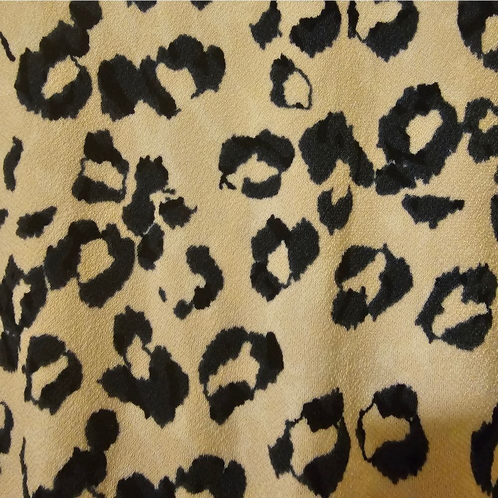 BANANA REPUBLIC Crossback Midi Dress‎ Navy Off White Leopard Print - Size Large - Picture 10 of 12